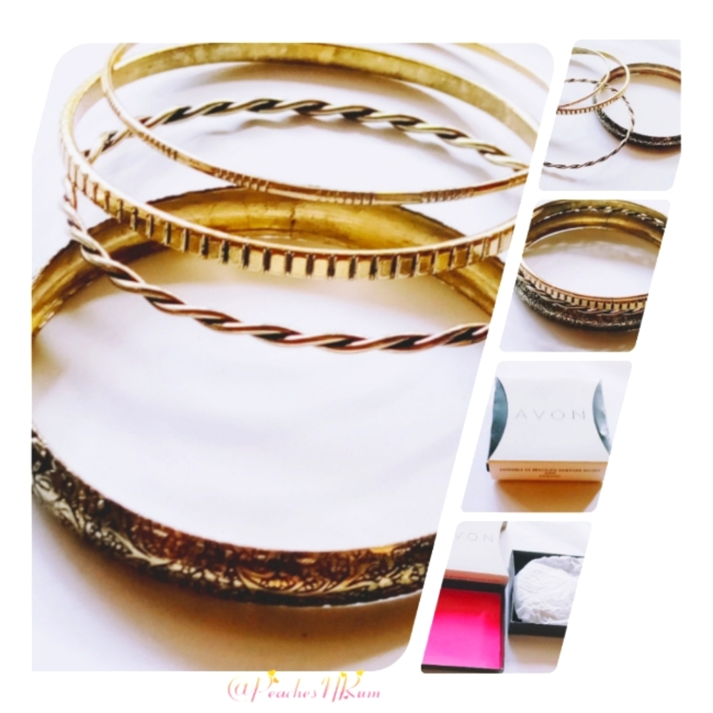 2012 Avon Hawaiian Shores Bangle Bracelet Set - Small